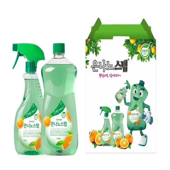 은나노스텝 시즌3 다용도 세정제 550ml 1100ml 2종 선물세트 1세트 17,215원