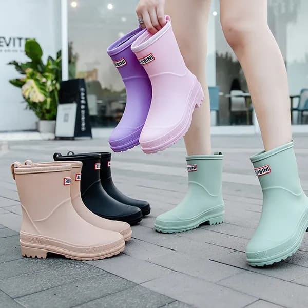 여성 미들 레인부츠 블랙 36 230mm 1개 12,375원
