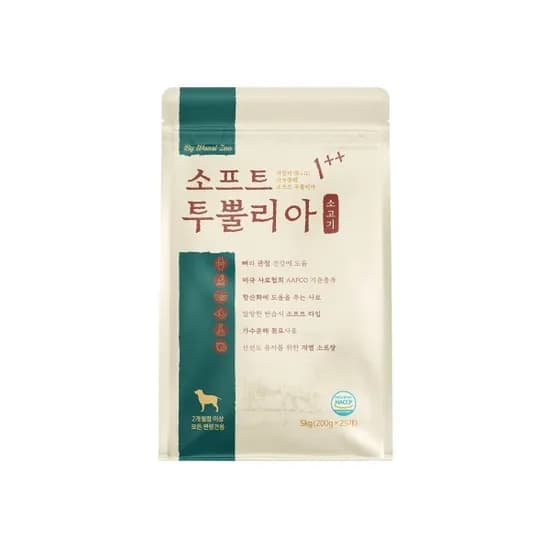 투뿔리아 소프트 강아지사료, 소, 5kg, 1개
