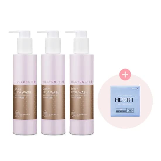 질경이 에코아워시 골드 젤, 150g, 3개 세트 + 팬티라이너 증정, 1개