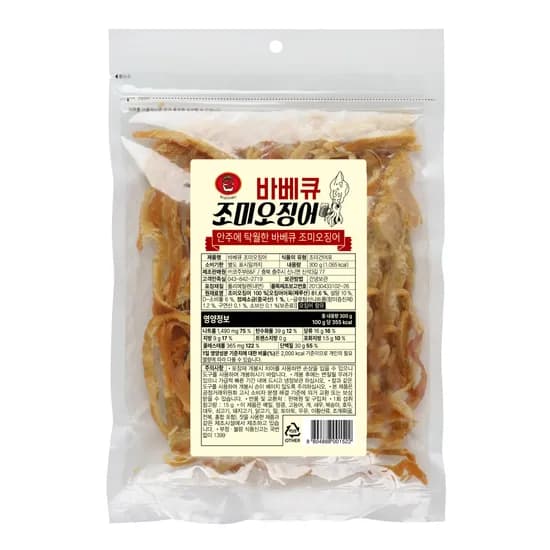 코주부 바베큐 조미오징어 300g 1개