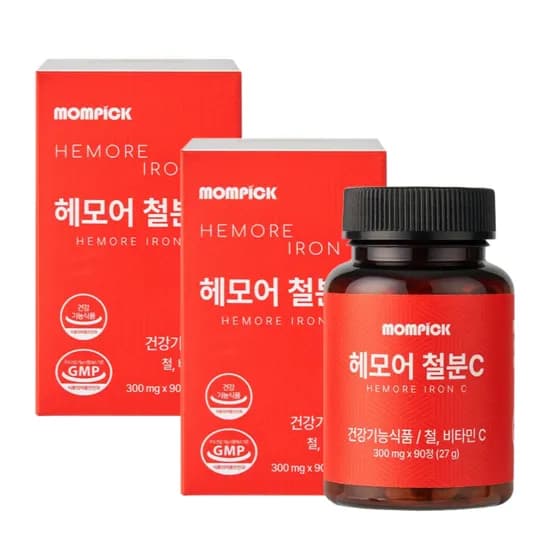 맘픽 헤모어 철분C 90정 2박스