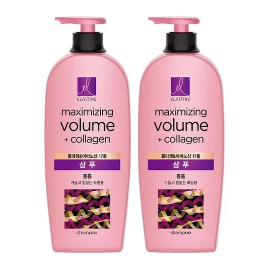 엘라스틴 마린콜라겐 볼륨 탄력케어 샴푸 680ml 2개