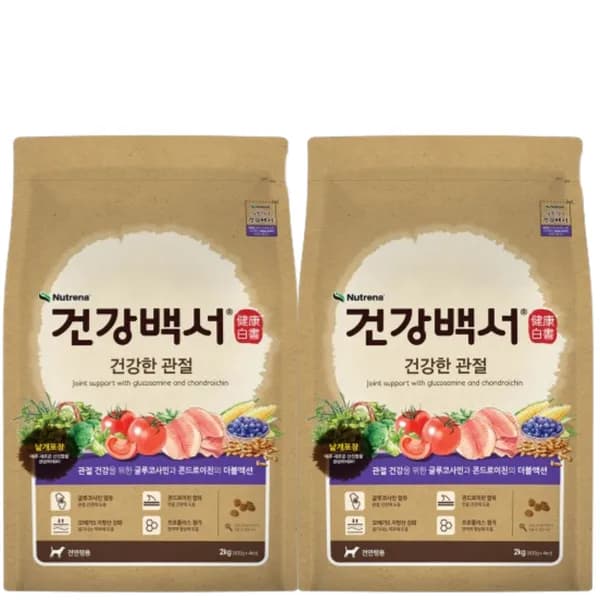 건강백서 관절사료 말티즈사료 푸들사료 관절 4kg