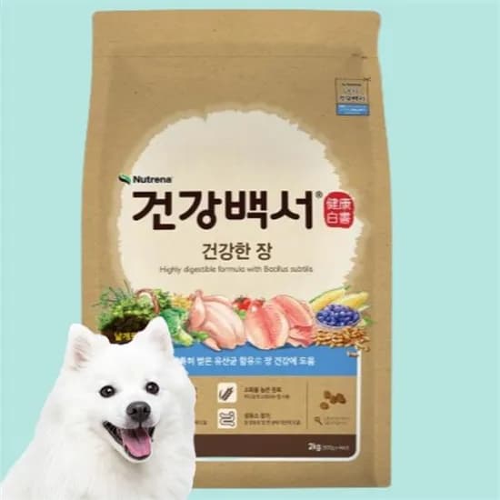 건강백서 아기강아지사료, 흰살생선, 2kg, 1개