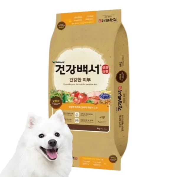 건강백서 피부 포메라니안 사료 말티즈 사료 미니 비숑 눈물 사료 피부 6kg