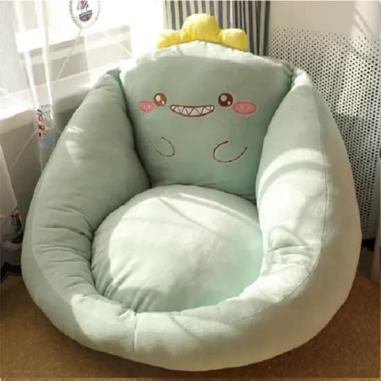 오앤비 캐릭터 등받이 쿠션 1인용 좌식 빈백, 공룡