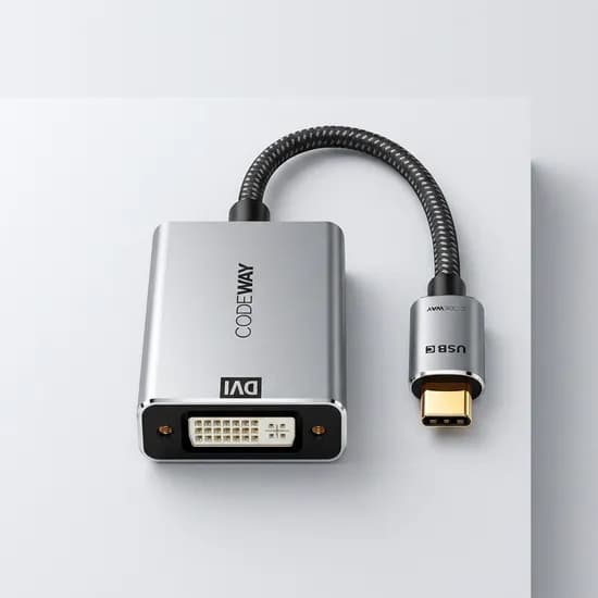 코드웨이 USB C타입 to DVI 변환 젠더 1개
