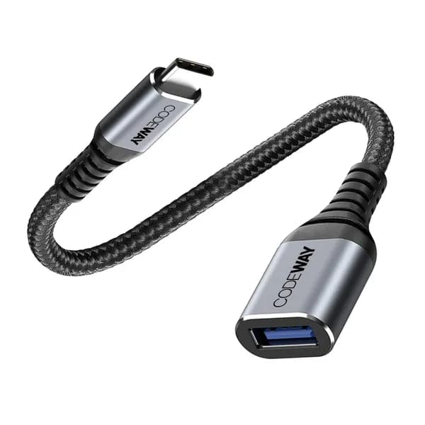 코드웨이 USB C타입 to A타입 3.0 OTG 젠더 그레이/블랙 0.5m 1개