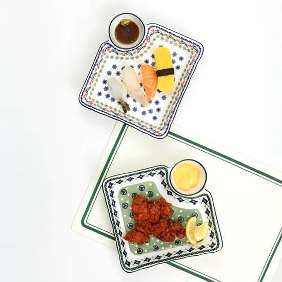폴라브 만두접시, 체리 + 멜론, 1세트