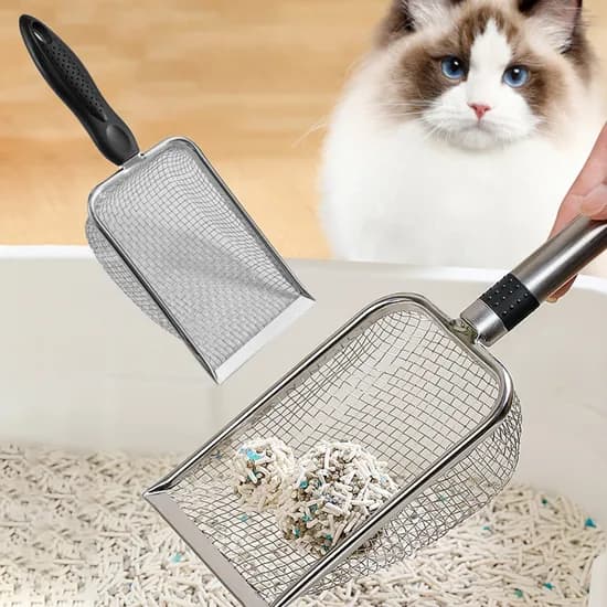 고양이 모래삽 블랙 스테인리스 1.5mm 1개