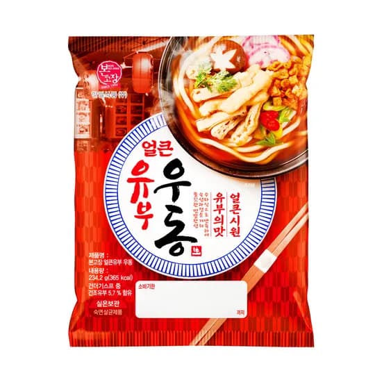 한일식품 본고장 얼큰유부우동 234.2g 4개