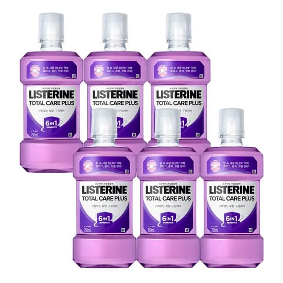 리스테린 토탈케어 플러스 구강청결제 750ml 6개