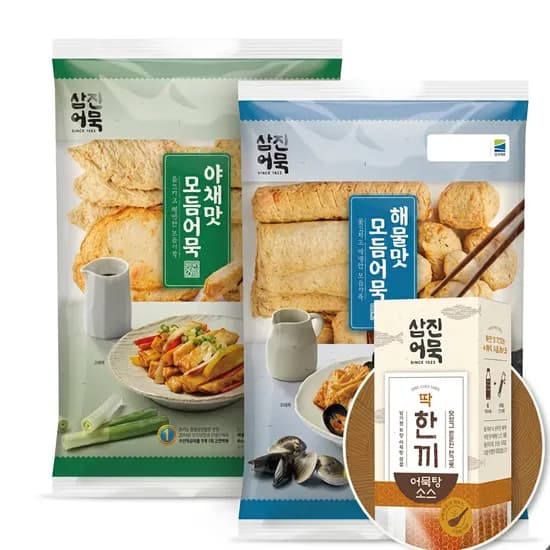 삼진어묵 삼진해물맛 1개 야채맛 1개 1968g 2개 25,110원