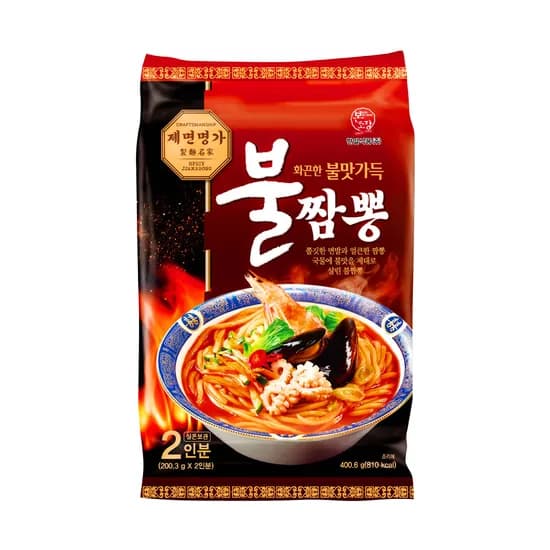 본고장 제면명가 불짬뽕 2인 400.6g 3개