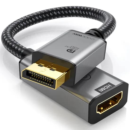코드웨이 DP to HDMI 젠더 컨버터, DP to HDMI 1.4 (4K@30Hz), 1개