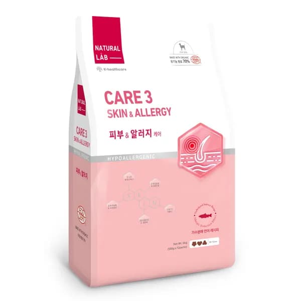 네츄럴랩 케어3 피부&알러지 강아지 사료 가수분해 연어 6kg