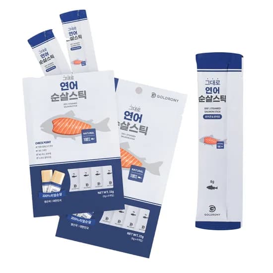 골드로니 그대로 순살스틱 연어, 8g, 20개입, 1개