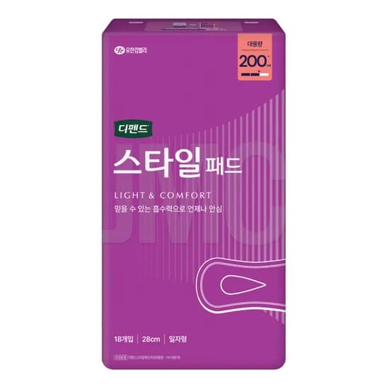 디펜드 스타일 패드 요실금 전용 대용량 18개입 2팩