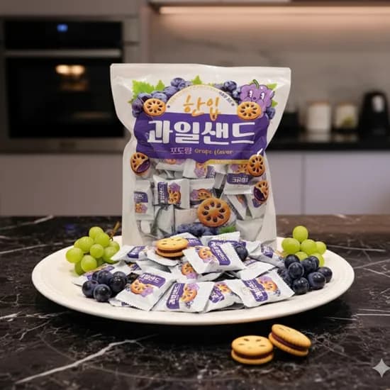 한입 과일샌드 포도맛 개별포장 300g 약 50개입 1봉