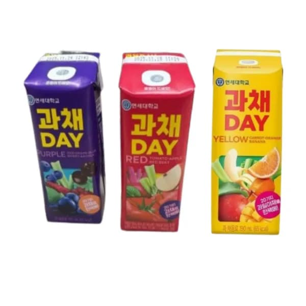 과채데이 아침 과채 음료 주스 레드 옐로우 퍼플 190ml 72개