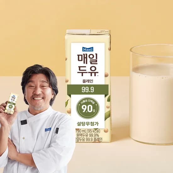 매일유업 매일두유 99.9 플레인, 190ml, 24개
