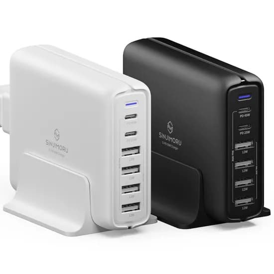 신지모루 90W 6포트 PPS 접지 초고속 멀티 C타입 USB PD 충전기 어댑터 블랙 20,510원