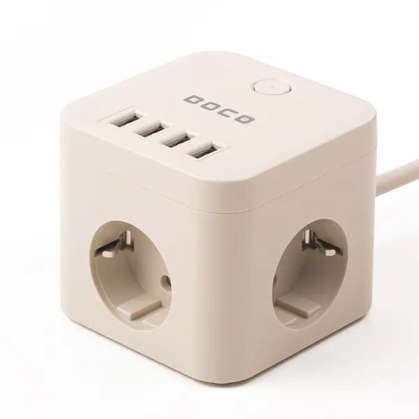 보코 USB 큐브 멀티탭 크림 2m