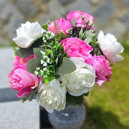 오브꽃스 줄리엣 로즈 다발 조화, 연살구, 1개