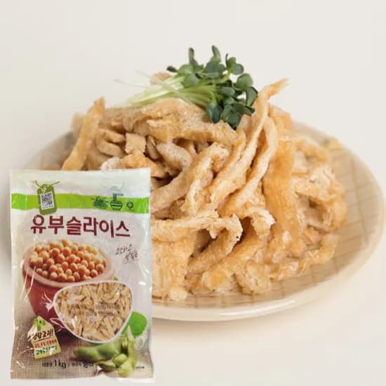재호 냉동 유부 슬라이스 1kg 1봉