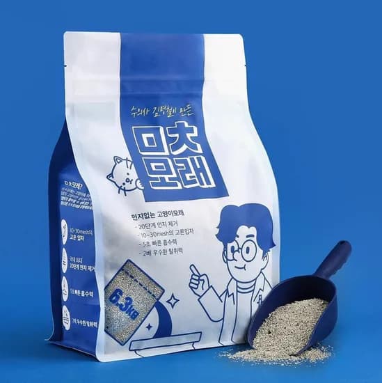 수의사가만든 먼지없는 미친모래 고양이모래, 라이트 블루, 6.3kg, 3개