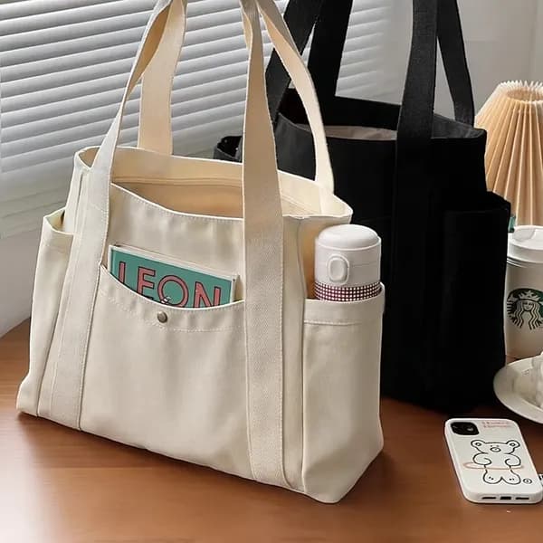 캔버스 데일리 에코백 블랙 380x300mm 1개 9,450원