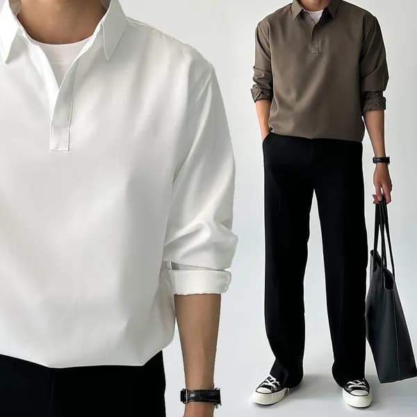 반오픈 이지 케어 링클프리 셔츠 네이비 M(95) 1개