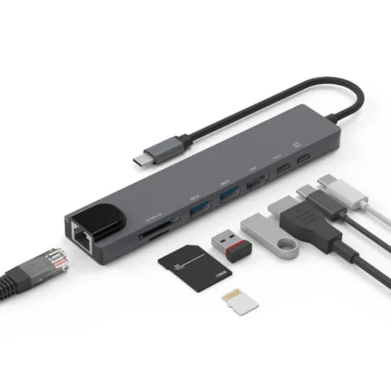 모락 프로토 8포트 Type-C DEX HDMI USB 3.0 이더넷 멀티 허브, MR-HUB8, 1개