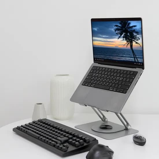 로제트 노트북 거치대 스틸 접이식 받침대 RX-4760 실버 1개