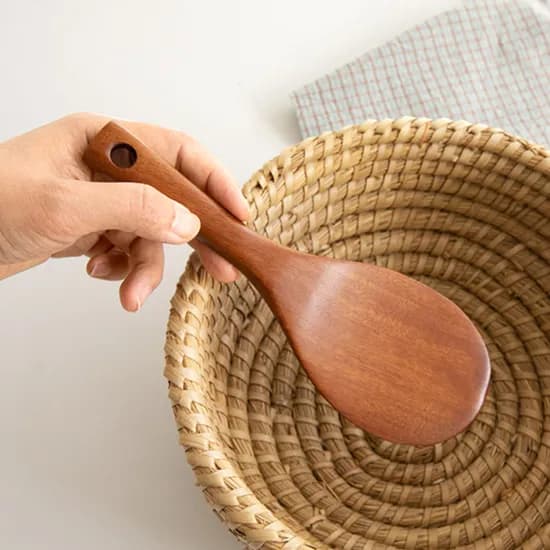 대추나무 우드 밥 주걱, 브라운, 1개