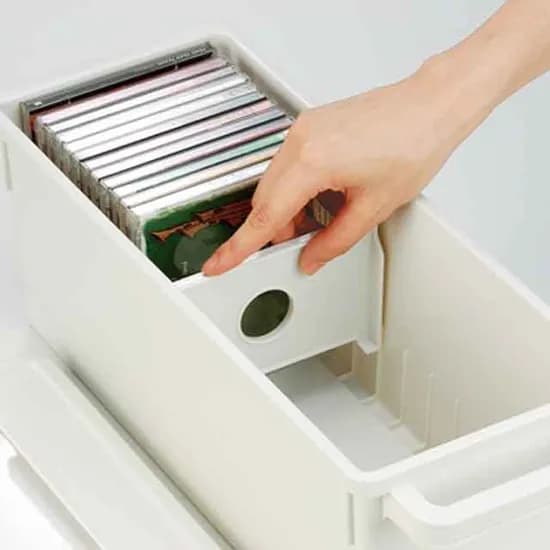 DVD 정리함 보관함, 화이트, 1개