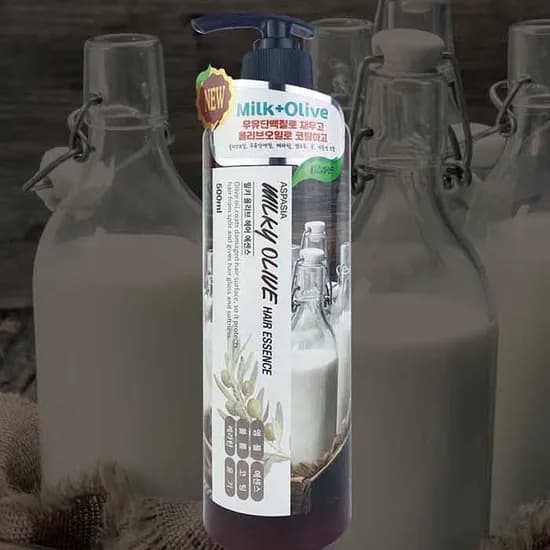 아스파시아 밀키 올리브 헤어에센스, 500ml, 1+1 구성, 총 2개