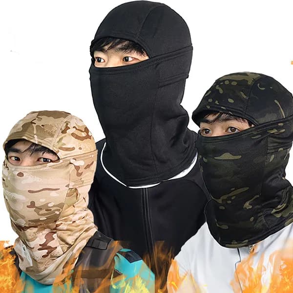 윈터 히트 기모 바라클라바 카모블랙 1P