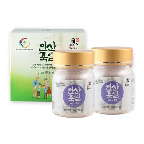 인산죽염 9회 자죽염 고체세트 60g 2개
