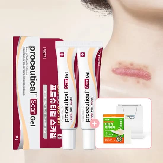 센텔리안24, 프로슈티컬 스카 겔, 15g, 2개 + 마데카 메디패치 프리컷, 1매
