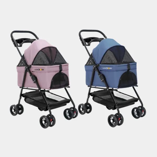 솔크로니 애견 유모차 일체형 분리형 블루 54,900원