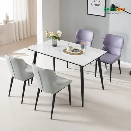 케미에르 토마르 세라믹 4인용 식탁SET KGN-810, 연그레이, 일반의자 4개