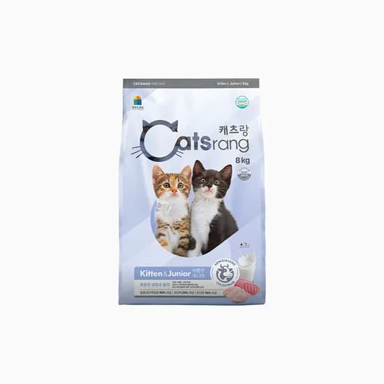 캐츠랑 키튼앤주니어 성장기 고양이 고에너지 사료, 닭, 8kg, 1개