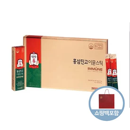 정관장 홍삼진고 이뮨스틱 쇼핑백포함, 10g, 30포, 1개