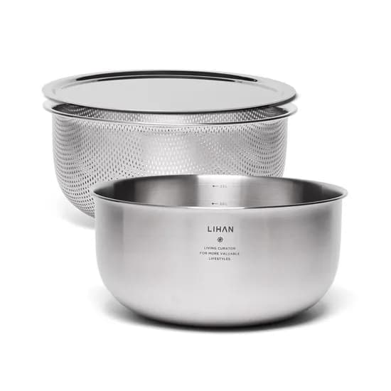 본 스텐 믹싱볼 채반 커버 3P세트, 18cm, 1세트