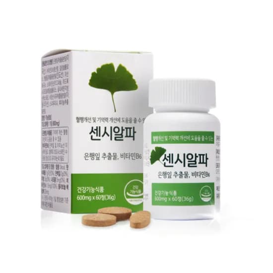 센시알파 은행잎추출물 60정 1개