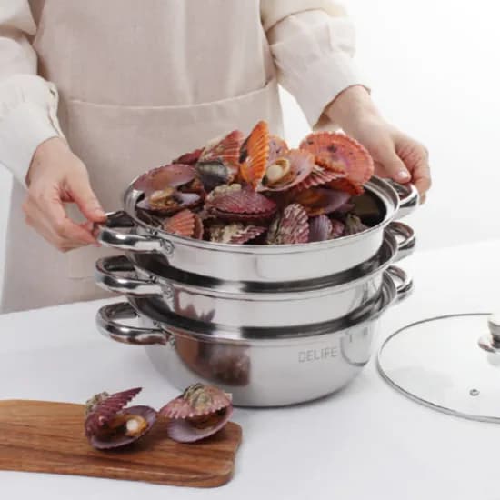 디라이프 3단 찜 전골냄비 DLA-SP28 28cm 1개