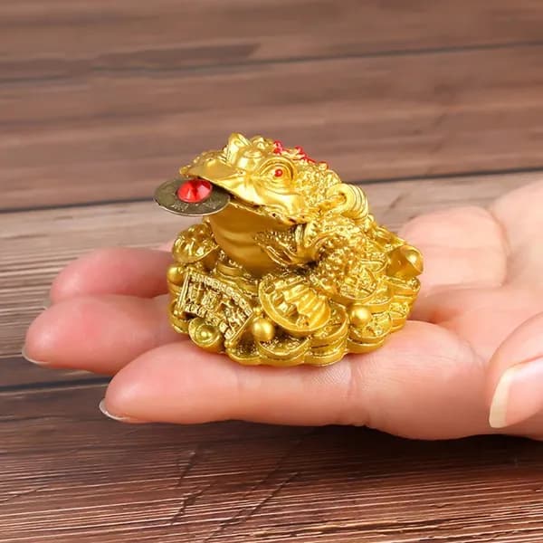 미니 황금 삼족두꺼비 골드 5x4.5x3.8cm 50g 1개 7,500원