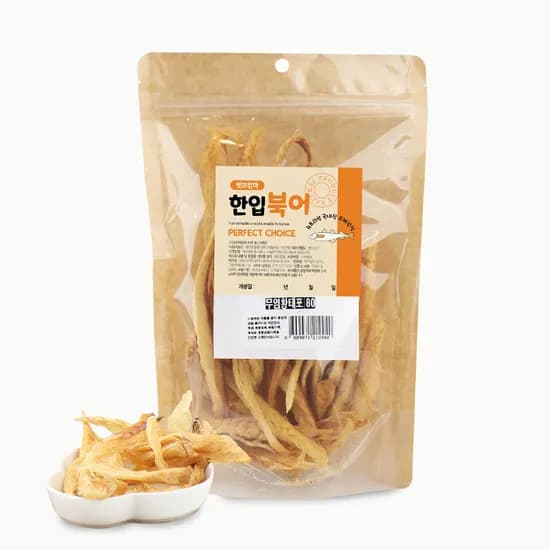 펫츠마마 한입북어 강아지 수제간식 무염황태포, 황태, 80g, 1개